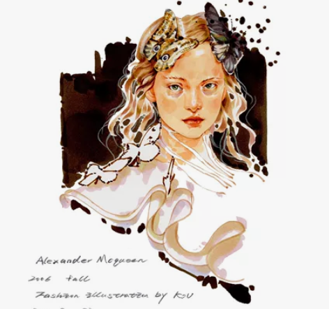 一粒扣马克笔手绘服装效果图定稿 北京服装学...