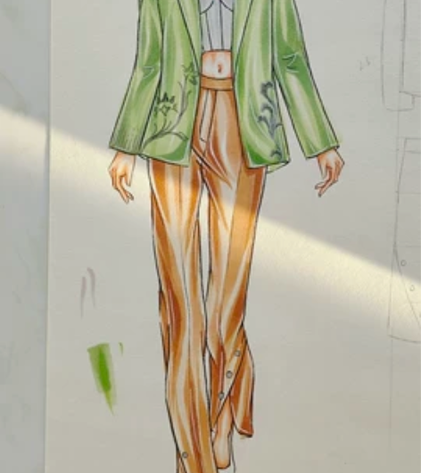 代画服装效果图、结构制图、款式图 结构制图...