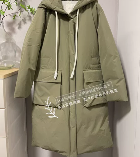 moco edition 鹅绒羽绒服 军绿...