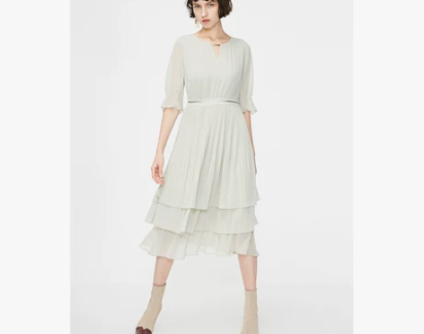 [聚]ONLY夏季新款优雅气质雪纺中长收腰...