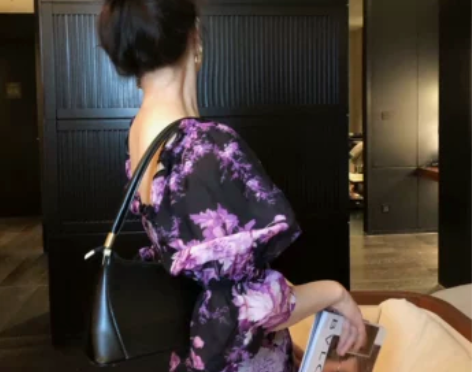 viss金 连衣裙女夏法式复古遮肚显瘦仙女...