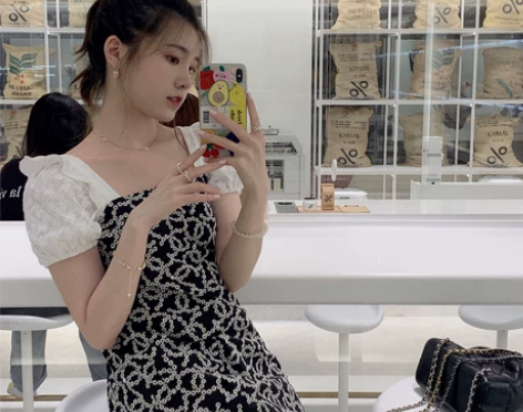 ?ASM ANNA◆酒心黑巧~重工印花法式...