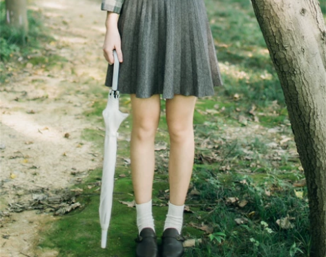 小雨良品小清新学院风毛线针织高腰百褶裙百搭...