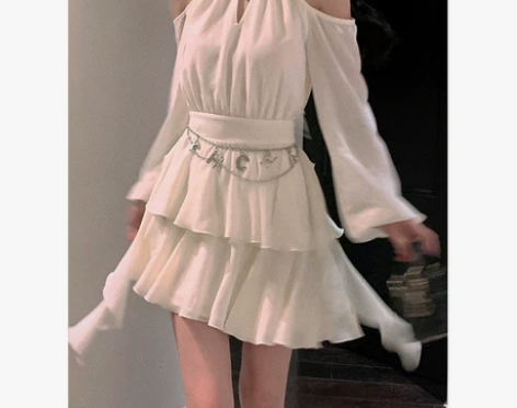 芭比姨吊带挂脖连衣裙春装女夏款生日公主裙仙...