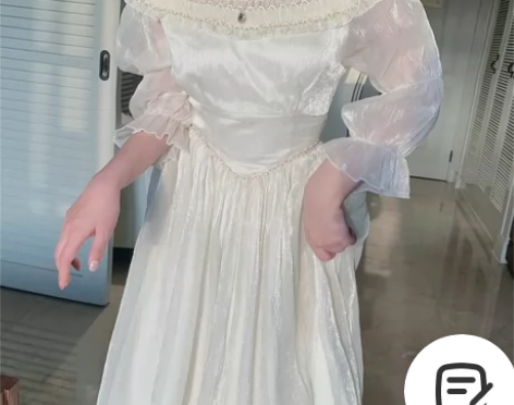 女一字肩连衣裙，穿起来妥妥的公主风， 感兴...