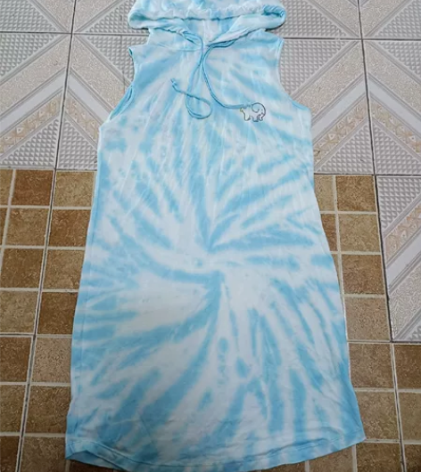 连帽无袖长版卫衣卫衣裙学院风减龄t恤女款2...