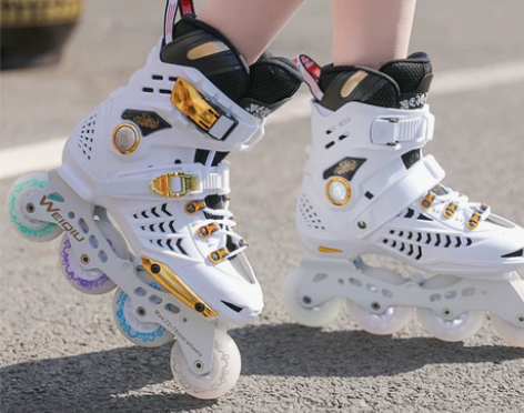 男女成年初学者直排轮滑冰旱冰鞋 可调节38...