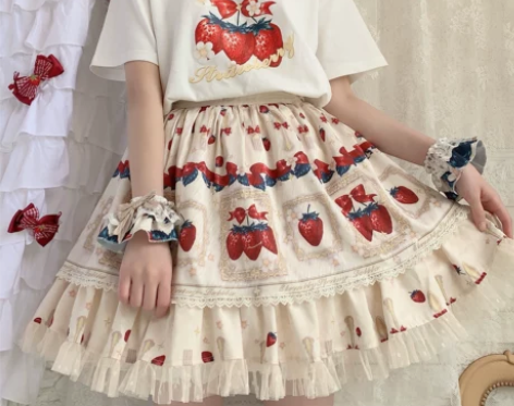 【清衣柜出】 永恒之春lolita画框草莓...