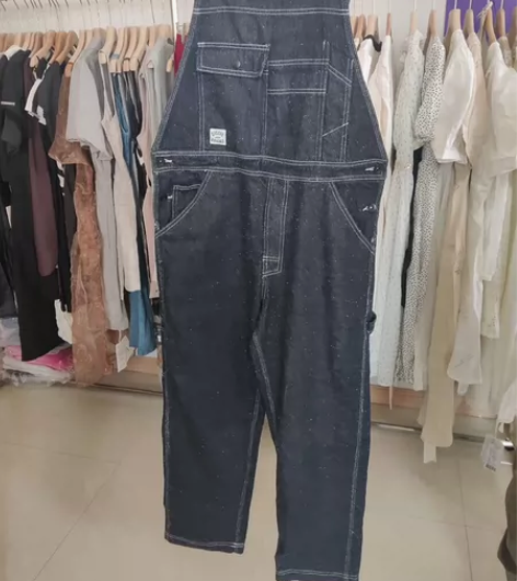 实体店清货全新带吊牌牛仔背带裤大码穿到14...