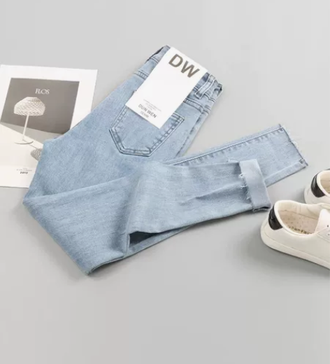 ?MUKOK黑色牛仔裤女秋冬铅笔裤修身… ...