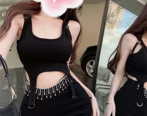 辣妹背心女夏 #炸街必备 尺码：s码。九成...