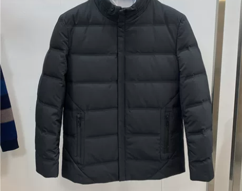 品牌冬季2色男士商务立领羽绒服轻便保暖白鸭...