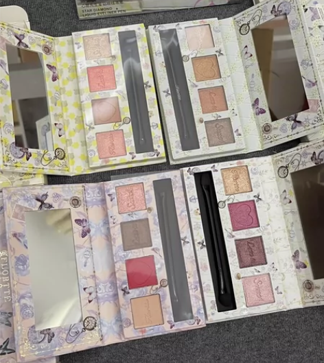 花洛莉亚四色眼影+心愿先生钻闪眼线笔 眼影...