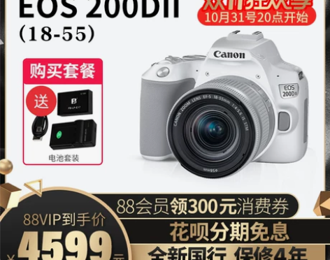 【狂欢价】【佳能正品】佳能200D二代vl...