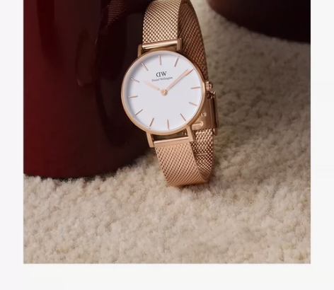 DW玫瑰金手表，表盘32，99新，买来只戴...