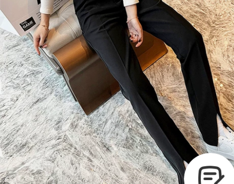 Lee Cooper 显瘦坠感拖地女裤全新...