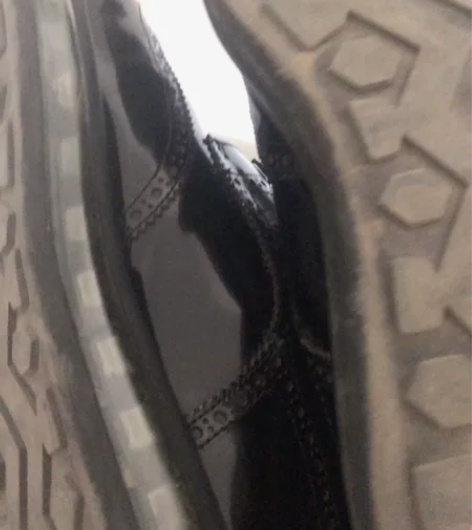 布洛克气垫鞋男厚底皮鞋男2021男鞋+亮皮...