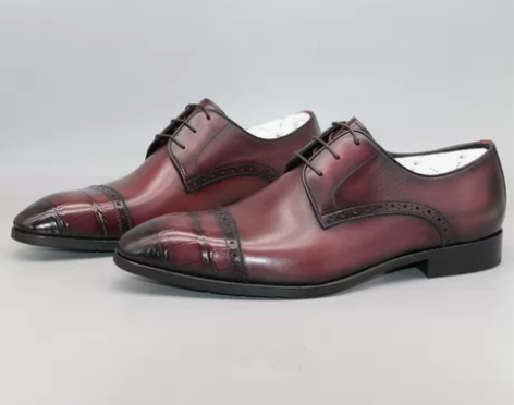 牛皮底品牌撤柜捡漏真皮男鞋英伦布洛克雕花尖...