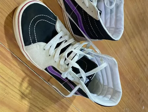 VANS SK8-HI高帮黑紫色男女同款板...