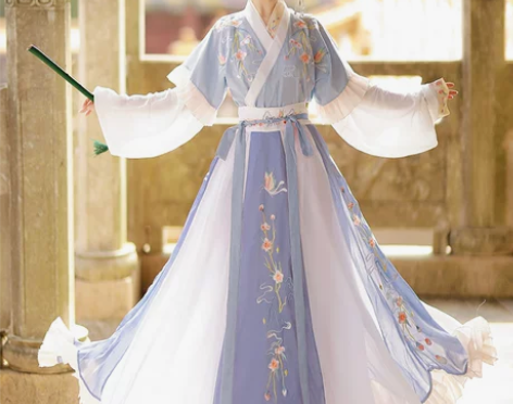 妃亦坊原创汉服女晋制半臂中国风交领齐腰六米...