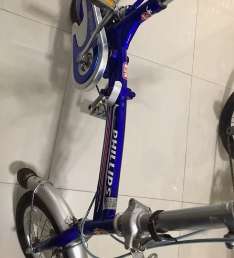 出闲置?，可折叠自行车，蓝色成年人可骑行，...