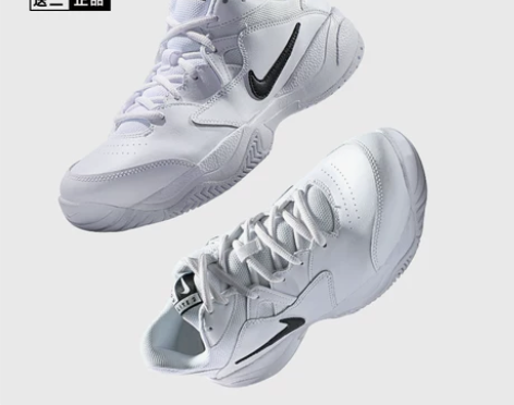 耐克网球鞋男女NIKE白银钩复古老爹鞋Co...