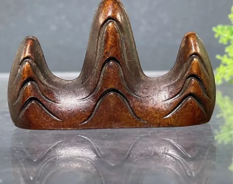 古风小山笔架复古铜山笔搁笔架书法毛笔架收纳...