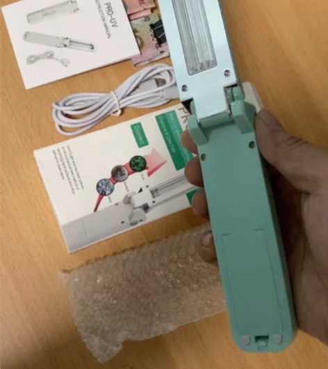 全新紫外线杀菌灯手持紫外消毒灯便携式折叠旅...