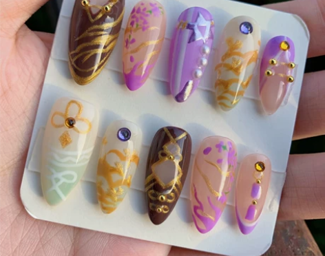 新世界狂欢 玖夜 概念痛甲穿戴甲美甲贴片定...