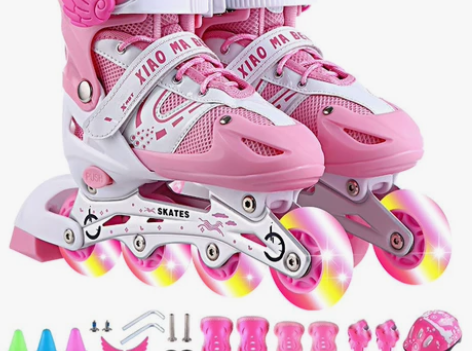 清仓卖儿童溜冰鞋全套装男童女童直排轮旱冰鞋...