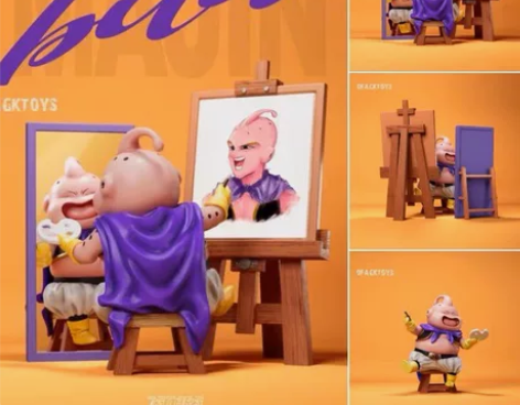 七龙珠魔人布欧GK画画布欧手办 绘画布欧手...