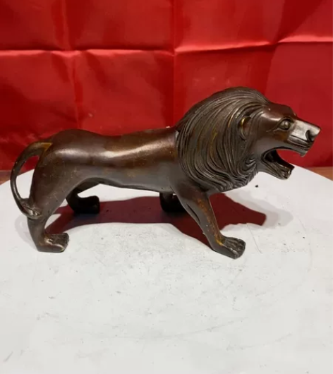 回流铜器 狮子摆件 铜狮子 车载摆件  品...