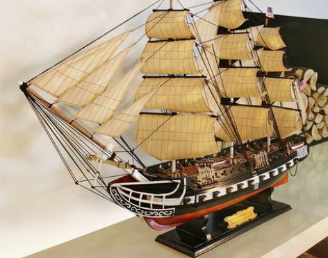 工艺船军绿色eisnn美国宪法战列舰欧式1.