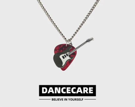 DANCECARE+音乐吉他拨片项链男嘻哈...