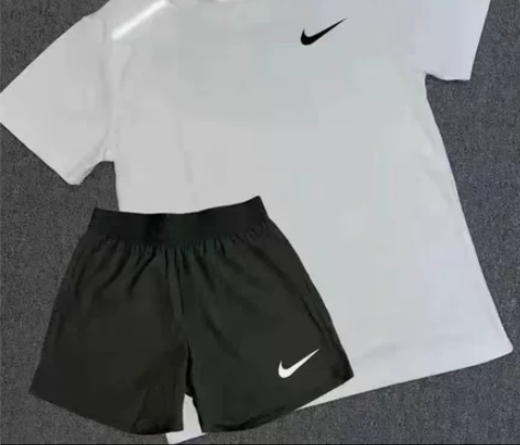 包邮处理耐克/NIKE紧身衣速干短袖短裤男...