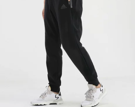 阿迪达斯男裤子春季新款男士加绒卫裤束脚篮球...