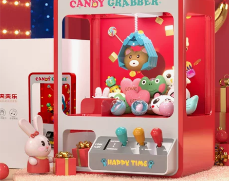 儿童抓娃娃机小型家用迷你夹公仔大号投币扭蛋...