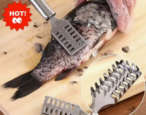 鱼鳞刨刮鱼神器多功能不锈钢家用去鳞器杀鱼工...