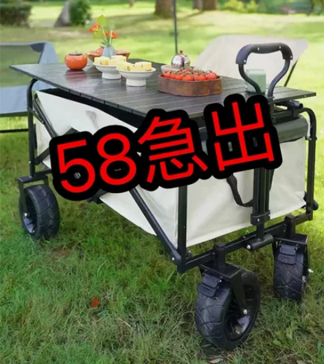 怀孕了低价出，全新露营车营地手拉小推野餐车...