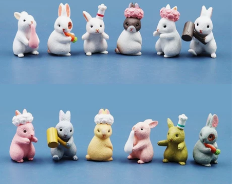 [超便宜]12个13.8包邮小白兔摆件微景...