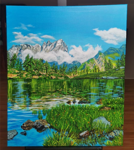“靓丽美景” 纯手绘 50*60 丙烯颜料...