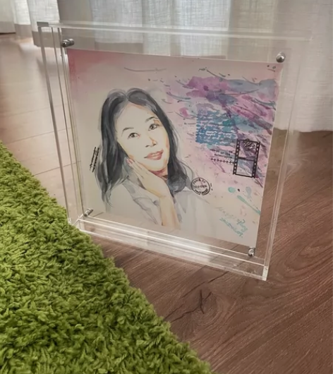 可约稿 手绘人像水彩画的尺寸20*20厘米...