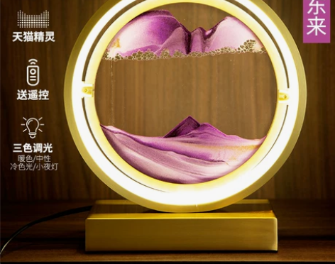 ?流沙画摆件家居饰品客厅创意沙漏酒柜电视柜...