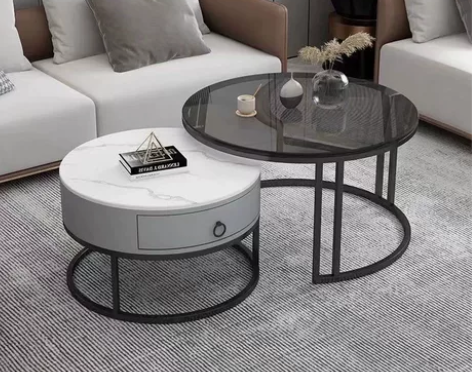 茶几小户型家用客厅岩板电视柜简约现代轻奢新...