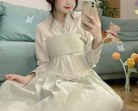 【是个原创设计馆】 女装椿芽民族朝鲜元素连...