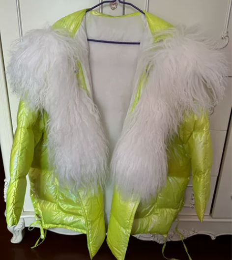 羽绒服 大滩羊毛领 实拍图 几乎全新 14...