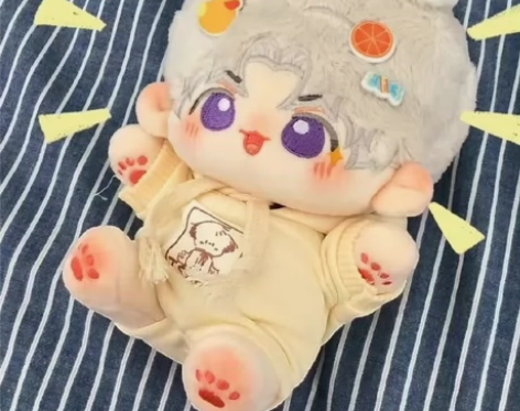 旺旺叉烧20厘米棉花娃娃查理苏现货裸娃超萌...