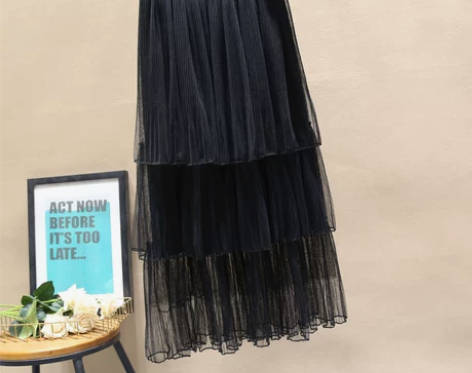 网纱蛋糕裙半身裙春夏女2019新款中长款高...