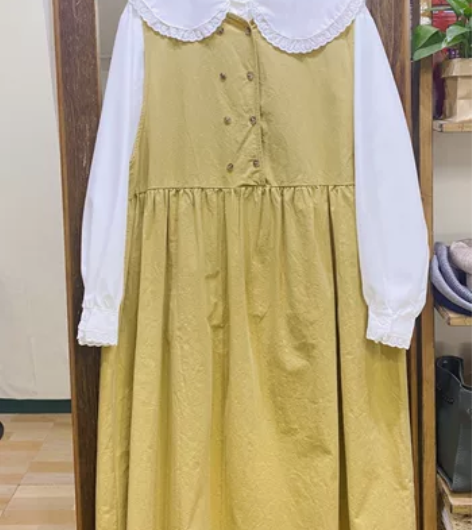 实体女装店全新春秋季日系文艺范无袖连衣裙新...