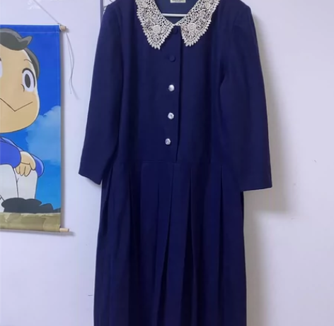 vintage 日制古着连衣裙 实物颜色没...